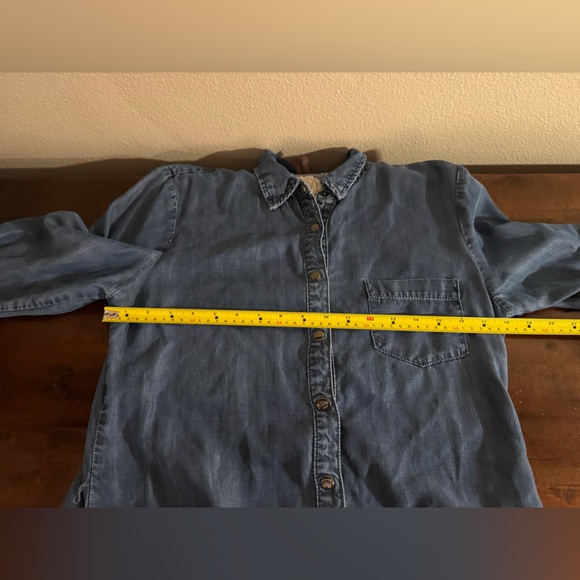 Stetson Denim Floral Western Embroidered Button-Up Shirt Dress Size Medium EUC - Picture 12 of 15